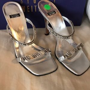 Stuart Weitzman jeweled heel sandals